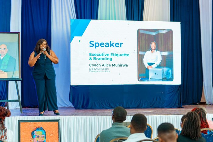 Coach Alice speaking and hosting