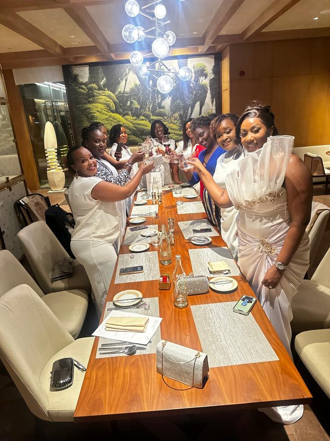 An all white dinner