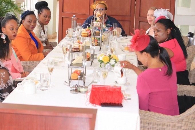Afternoon tea at the long table